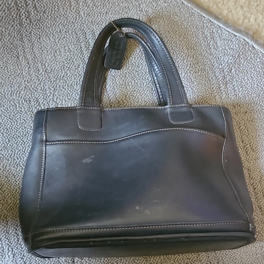 Vintage - Coach Black Satchel Structured Leather Bag - Picture 11 of 11